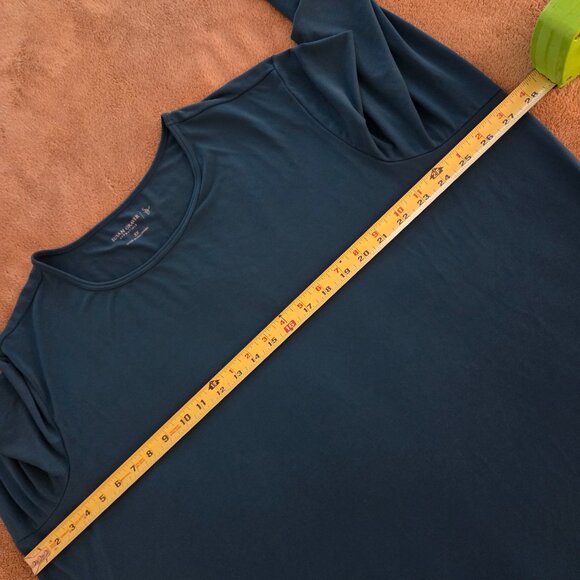 Susan Graver Essentials Liquid Knit Pullover Tunic Top Size 3X Forest Green - Picture 6 of 7